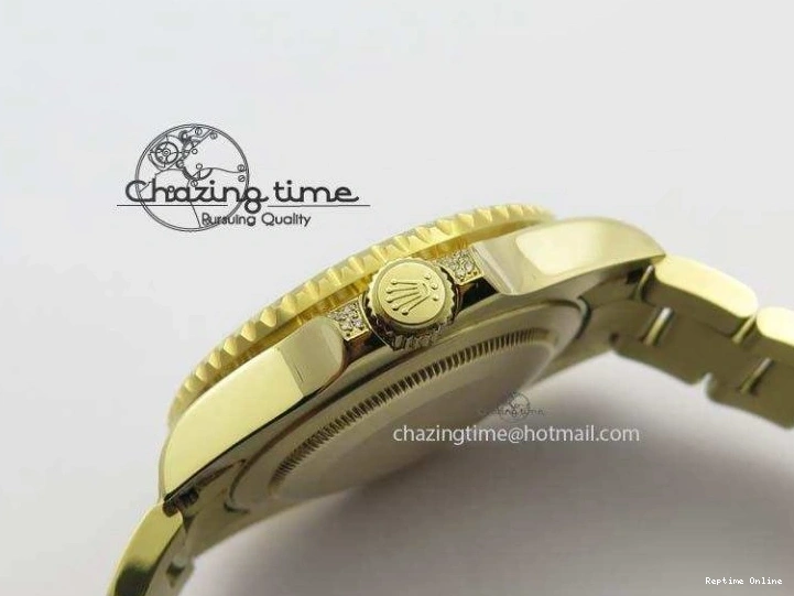 0414 GMT-Master II 116759 YG Bp-Maker Blue Ruby Crystal Bezel Black Dial On YG Bracelet A NewStyle 3775